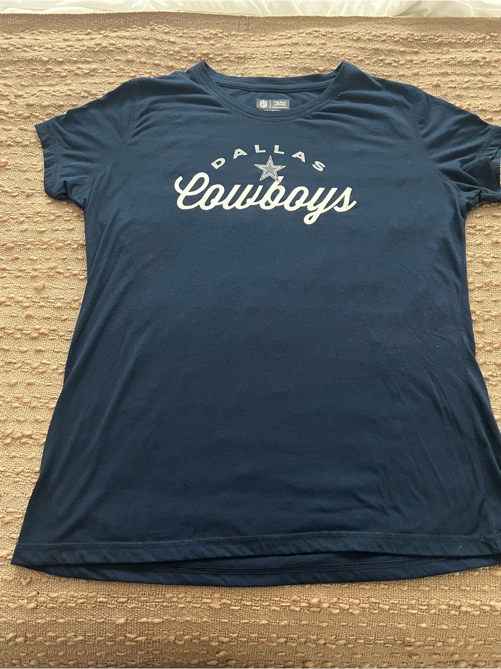 NFL Dallas Cowboys Navy Blue Girls' Tee with White Script